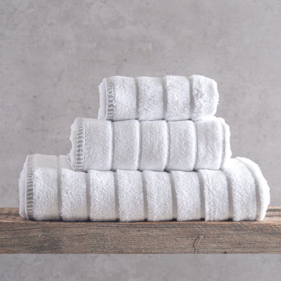 Σετ Πετσέτες 5 Τεμαχίων Rythmos Pyramid Λευκο