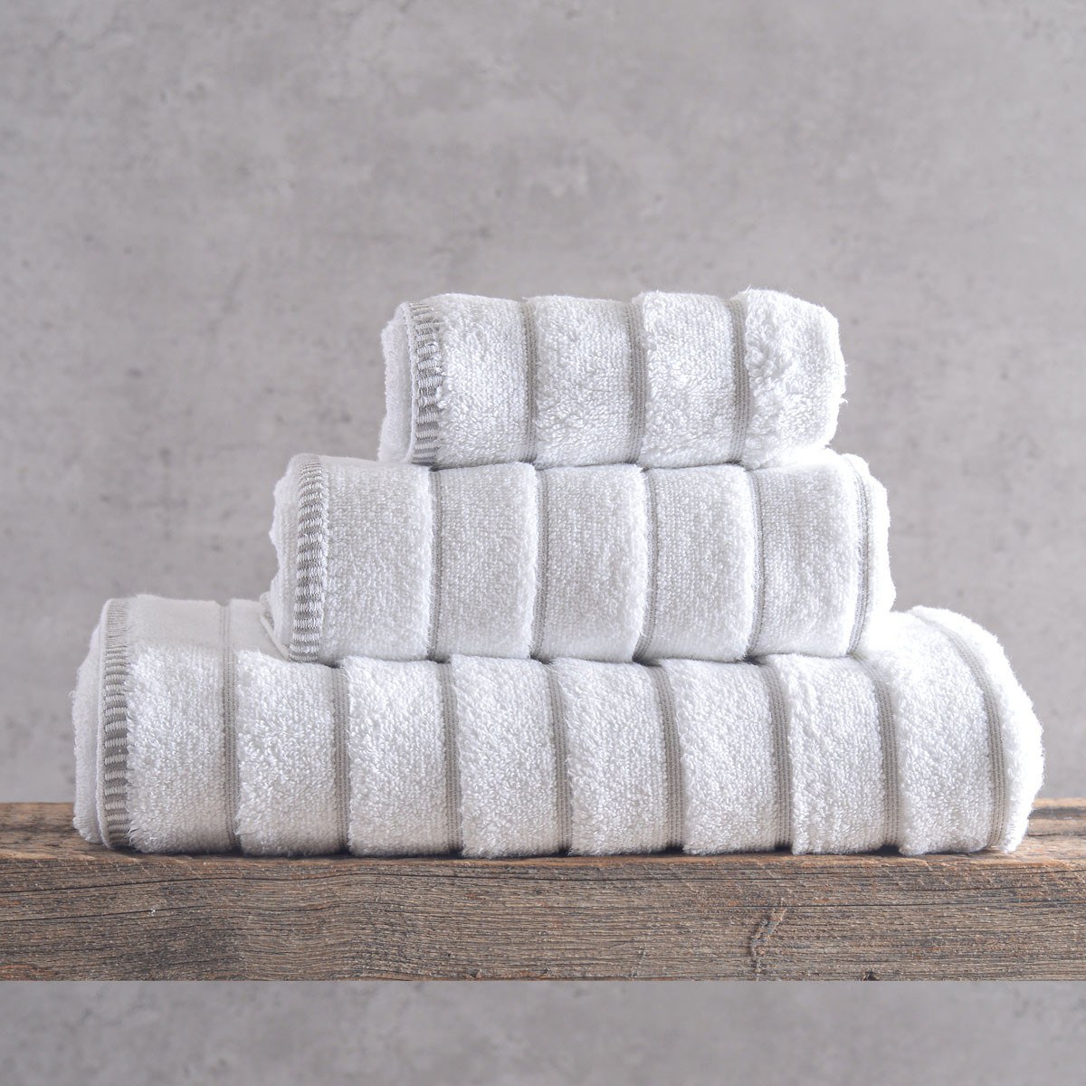 Σετ Πετσέτες 5 Τεμαχίων Rythmos Pyramid Λευκο