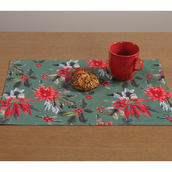 Χριστουγεννιάτικο Σουπλά Nef-Nef Mistletoe Green 48x33