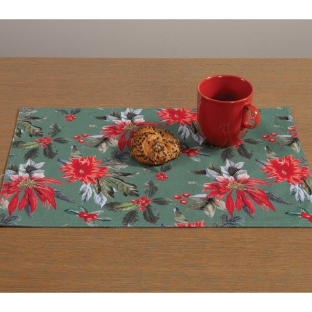 Χριστουγεννιάτικο Σουπλά Nef-Nef Mistletoe Green 48x33