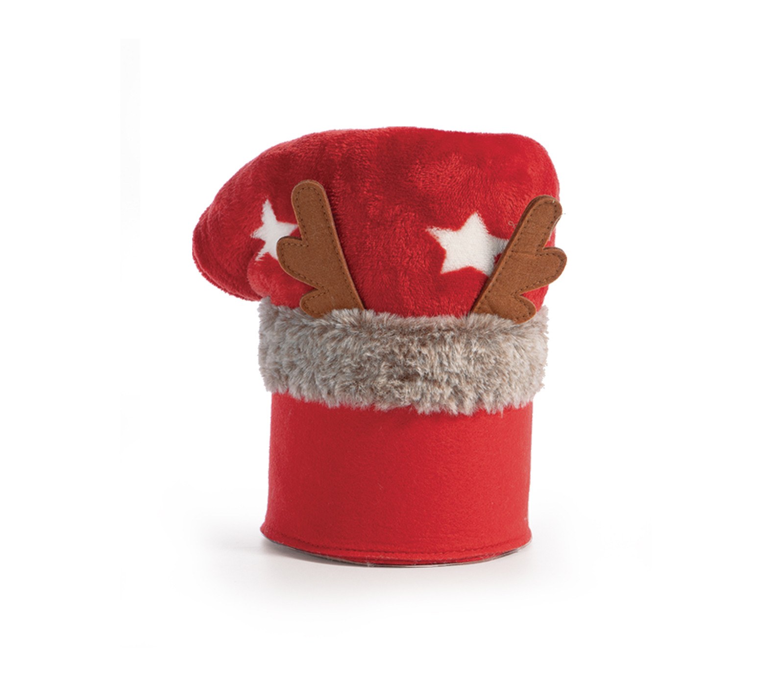 Χριστουγεννιάτικο Καλάθι Με Διακοσμητικό Ριχτάρι Nef-Nef Christmas Starlight Red/Red 110x140