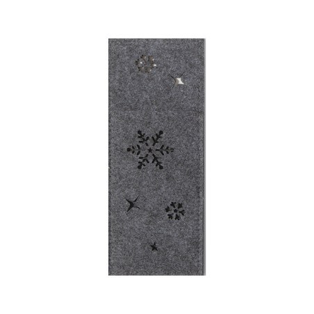 Χριστουγεννιάτικη Θήκη για Μαχαιροπίρουνα Nef-Nef Snow Felt Grey 10x26