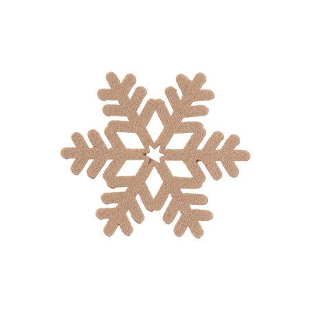 Σετ Σουβέρ Χριστουγεννιάτικα 4 τεμαχίων Nef-Nef Snow Felt Beige 4x10x10