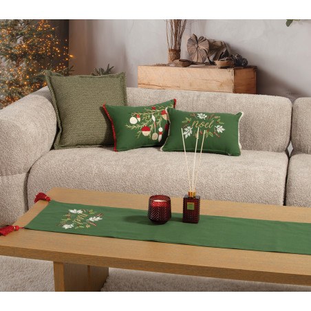Χριστουγεννιάτικη Τραβέρσα Nef-Nef Noel Verde Green 33x150