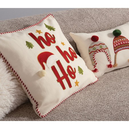 Χριστουγεννιάτικο Διακοσμητικό Μαξιλάρι Nef-Nef White Christmas Ecru 45x45