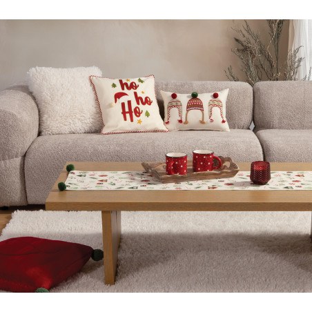 Χριστουγεννιάτικο Διακοσμητικό Μαξιλάρι Nef-Nef White Christmas Ecru 45x45