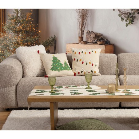 Χριστουγεννιάτικο Διακοσμητικό Μαξιλάρι Nef-Nef Happy Holiday Beige 45x45