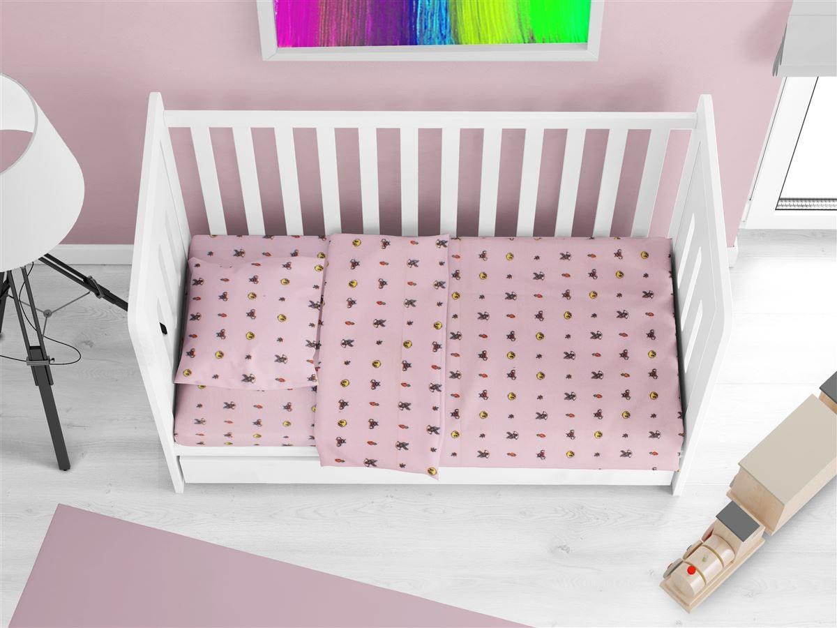 Κατωσέντονο Με Λάστιχο bebe Looney Tunes 39 0-70X1-40X0-15 Pink 100% Cotton Flannel-31212019020