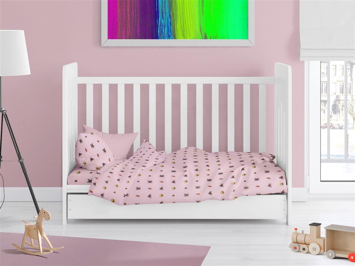 Παπλωματοθήκη Εμπριμέ bebe Looney Tunes 39 120X160 Pink 100% Cotton Flannel-31210821020