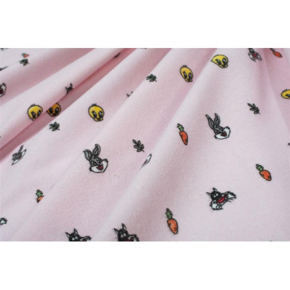 Πάνα Φανέλα bebe Looney Tunes 39 80X80 Pink 100% Cotton...