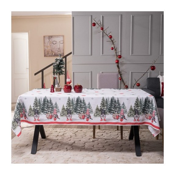 Χριστουγεννιάτικη Τραπεζομάντηλο Teoran Siegen - 140x140cm