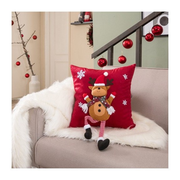 Χριστουγεννιάτικη Μαξιλαροθήκη Teoran Sven 11 - 45x45cm...