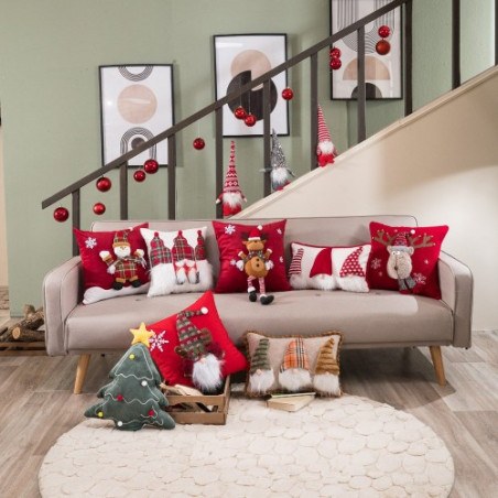Χριστουγεννιάτικη Μαξιλαροθήκη Teoran Sven 11 - 45x45cm με γέμιση