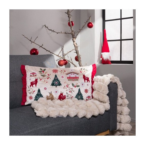 Χριστουγεννιάτικο Μαξιλάρι Teoran Με Γέμιση Molly 15 - 35...