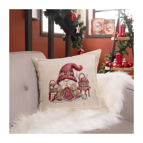 Χριστουγεννιάτικη Μαξιλαροθήκη Teoran Velbert - 45x45cm...