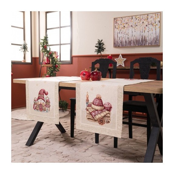 Χριστουγεννιάτικη Τραβέρσα Teoran Velbert - 45x140cm