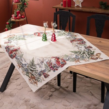 Χριστουγεννιάτικο Καρέ &amp Τραβέρσα Teoran Emden (Σετ 2τεμ-) - 100x100cm &amp 40x100cm