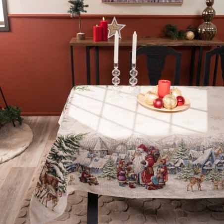 Χριστουγεννιάτικη Τραπεζομάντηλο Teoran Emden - 140x180cm