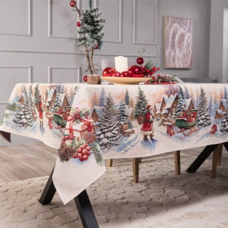 Χριστουγεννιάτικη Τραπεζομάντηλο Teoran Minden - 140x220cm