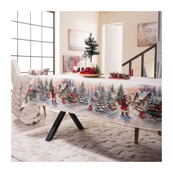 Χριστουγεννιάτικη Τραπεζομάντηλο Teoran Minden - 140x180cm