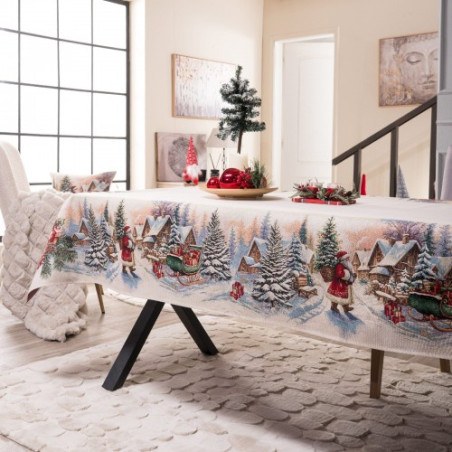 Χριστουγεννιάτικη Τραπεζομάντηλο Teoran Minden - 140x180cm