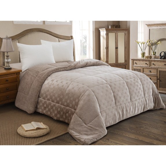 Κουβερτοπαπλωμα Μονο 160x240 Adam Home (825) Taupe