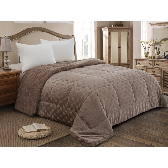 Κουβερτοπαπλωμα Μονο 160x240 Adam Home (825) Brown