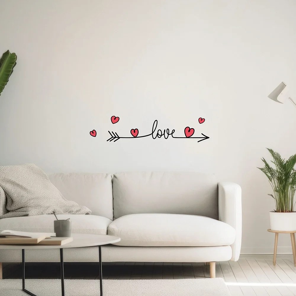 Love αυτοκόλλητα τοίχου βινυλίου S (62054)