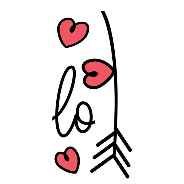 Love αυτοκόλλητα τοίχου βινυλίου S (62054)