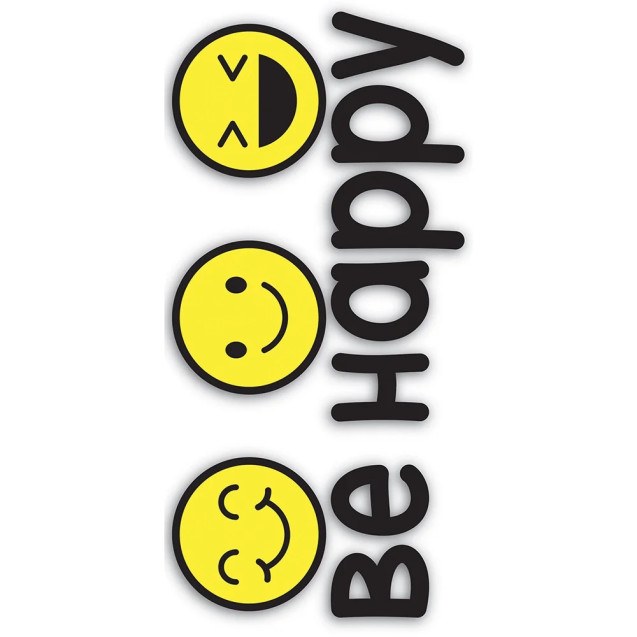 Be Happy αυτοκόλλητα τοίχου βινυλίου S (59518)