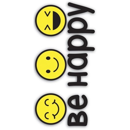 Be Happy αυτοκόλλητα τοίχου βινυλίου S (59518)