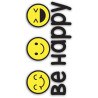 Be Happy αυτοκόλλητα τοίχου βινυλίου S (59518)
