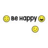 Be Happy αυτοκόλλητα τοίχου βινυλίου S (59518)