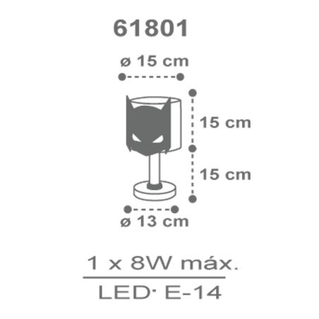 Dark Hero επιτραπέζιο φωτιστικό (61801)