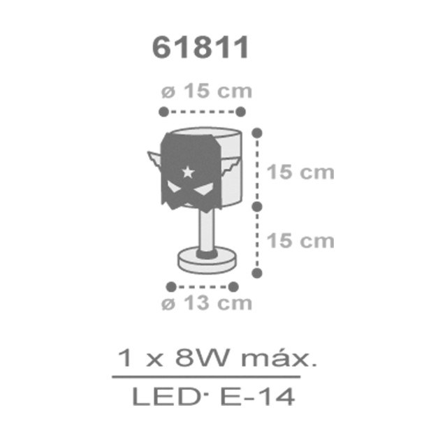 Blue Hero επιτραπέζιο φωτιστικό (61811)