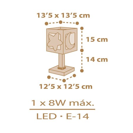 MoonLight Beige κομοδίνου παιδικό φωτιστικό (63231B)