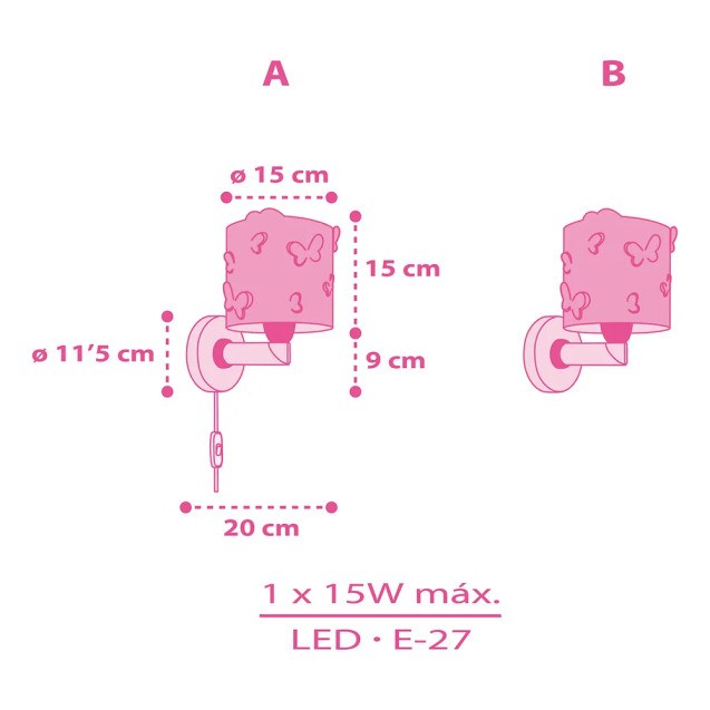 Butterfly απλίκα τοίχου (62149)