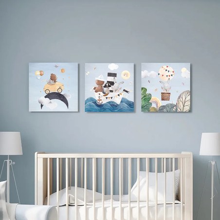 Driving Bear ξύλινο κάδρο (21221)