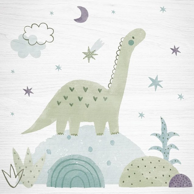 Green Apatosaurus ξύλινο κάδρο (21226)