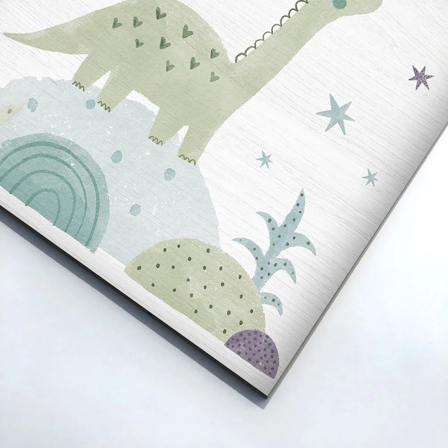 Green Apatosaurus ξύλινο κάδρο (21226)