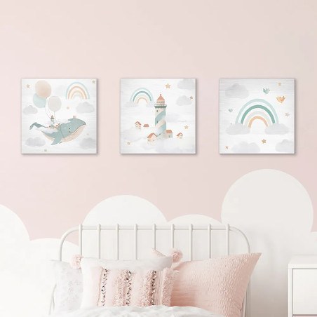 Flying Whale ξύλινο κάδρο (21233)