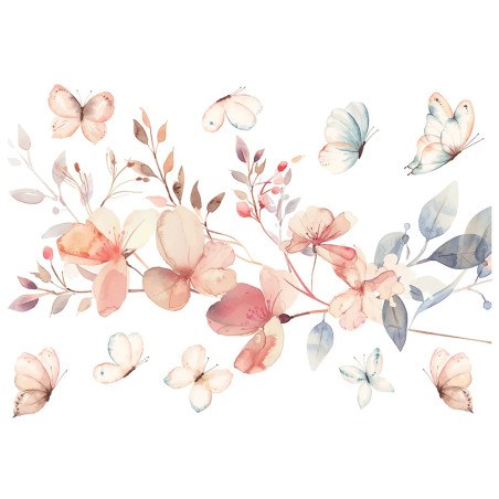 Flowering Vintage Branch αυτοκόλλητα τοίχου (44242)