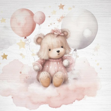 Bear With Baloons ξύλινο κάδρο (21232)