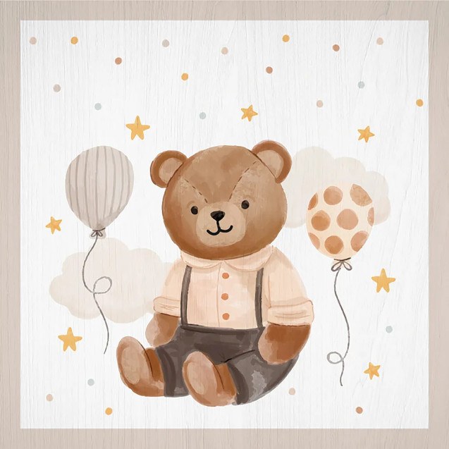 Bear Birthday ξύλινο κάδρο (21240)