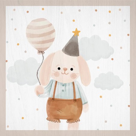 Rabbit Birthday ξύλινο κάδρο (21241)