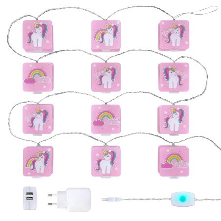 Unicorns γιρλάντα παιδικό φωτιστικό (41595)