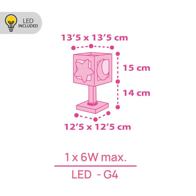 MoonLight Pink επιτραπέζιο φωτιστικό LED (63231NS)