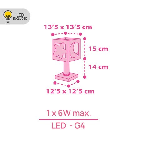 MoonLight Pink επιτραπέζιο φωτιστικό LED (63231NS)