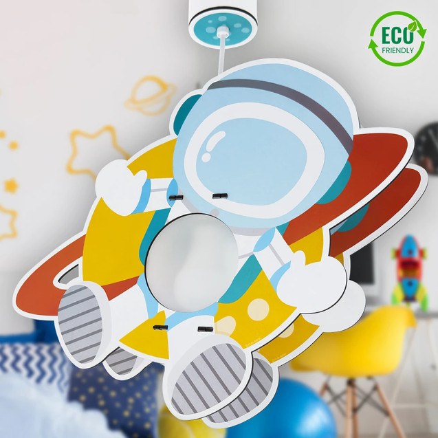 Spaceman MDF παιδικό φωτιστικό οροφής (41347)