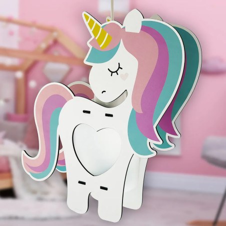 Unicorn MDF παιδικό φωτιστικό οροφής (41597)